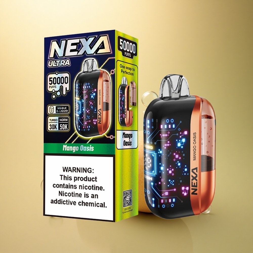 NEXA Ultra 50000 Puffs מַנְגּוֹ אוֹזִיס 20 מל 800mAh 5% נִיקוֹטִין