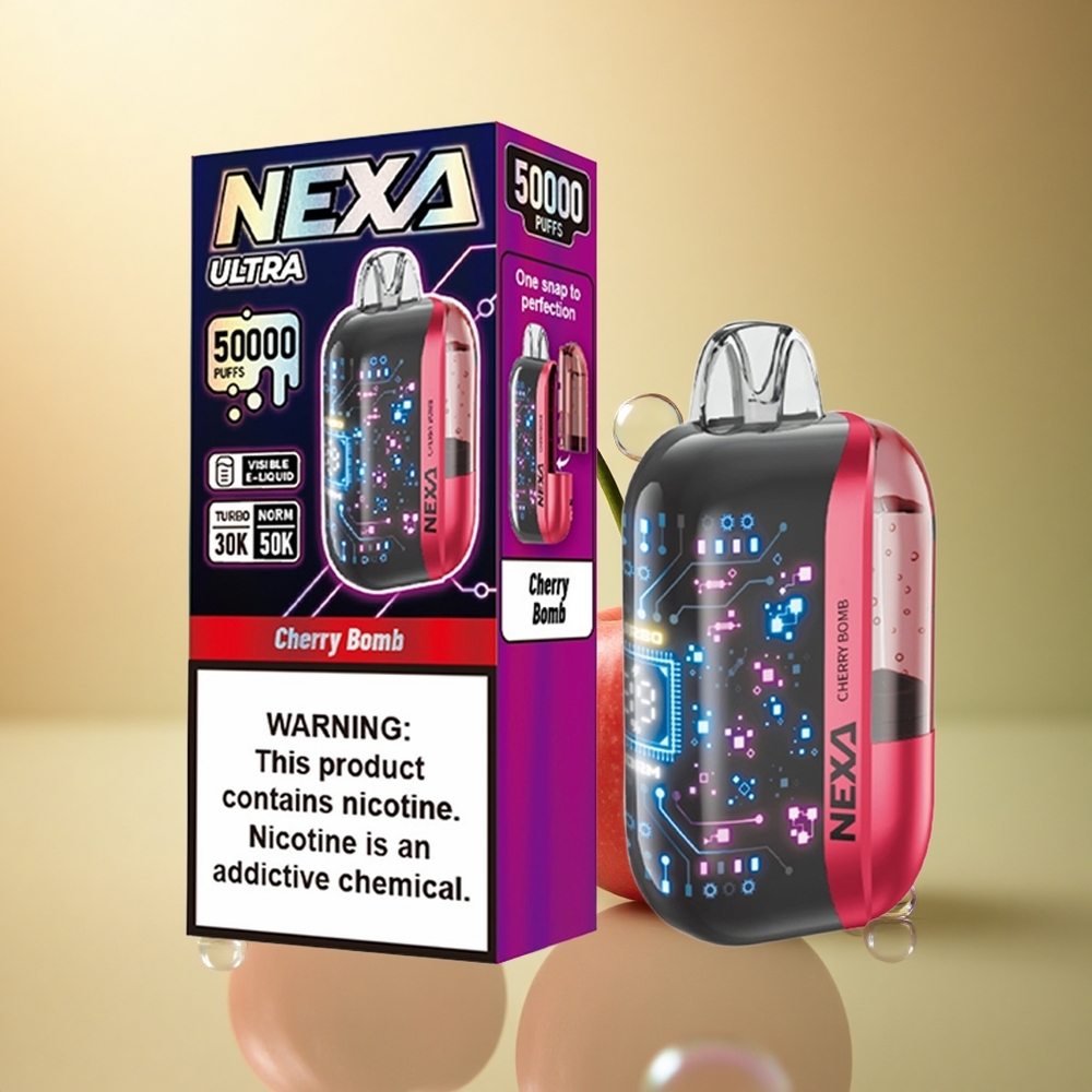 NEXA Ultra 50000 Puffs דובדבן פצץ עם 5% ניקוטין ו-800mAh