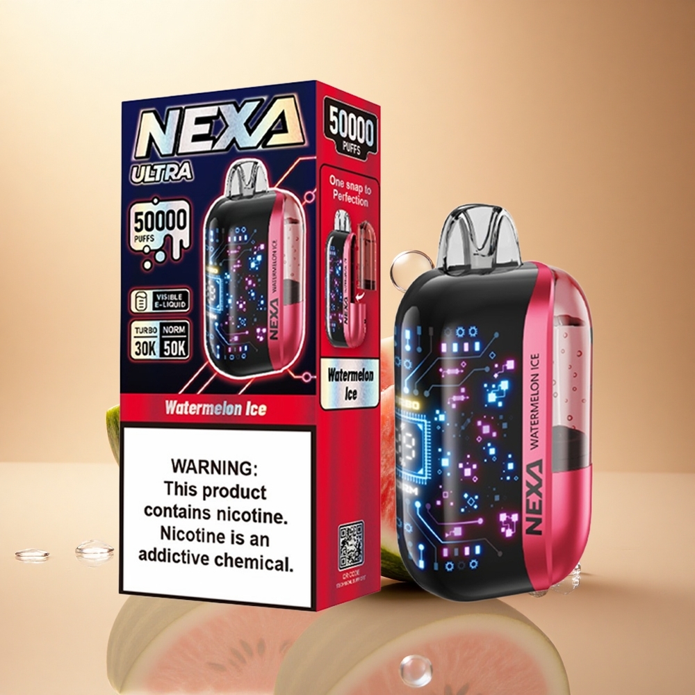 NEXA Ultra 50000 Puffs אבטיח קרח עם 5% ניקוטין ו-800mAh