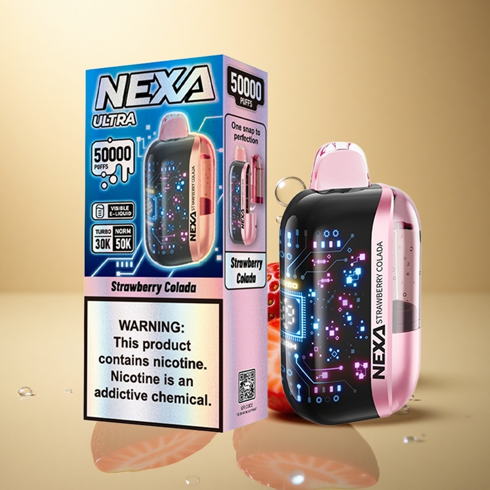 NEXA Ultra 50000 Puffs תות קולאדה עם 5% ניקוטין ו-800mAh