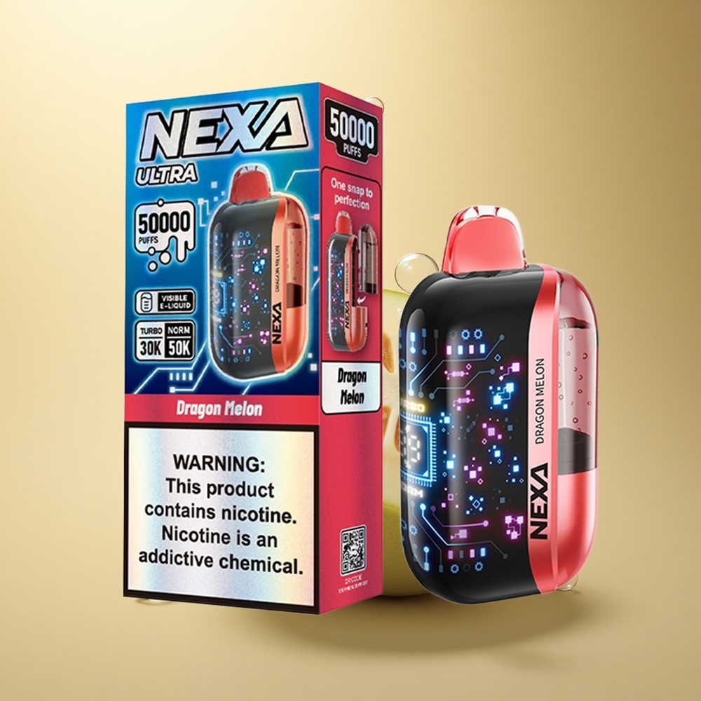NEXA Ultra 50000 Puffs מלון הדרקון עם סוללת 800mAh וכוח ניקוטין 5%