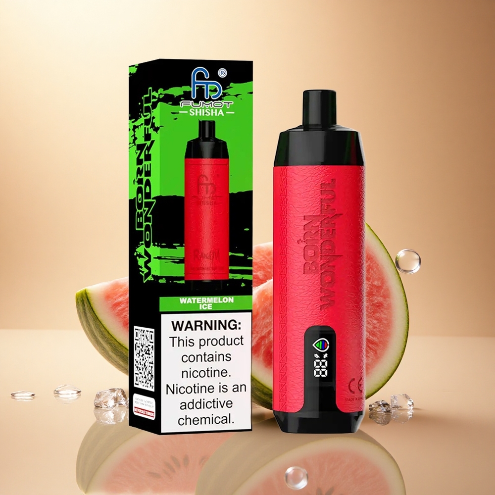 RandM Fumot Shisha 10000 Puffs אבטיח קרח עם 18 מל ו-850 mAh