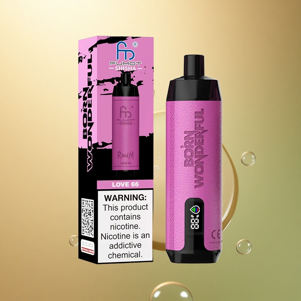 RandM Fumot Shisha 10000 Puffs אהבה 66 עם סוללת 850 mAh וניקוטין 0.5%