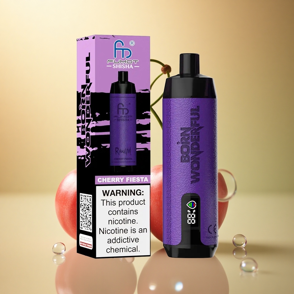 RandM Fumot Shisha 10000 Puffs חגיגת הדובדבן עם סוללת 850 mAh וניקוטין 0.5%