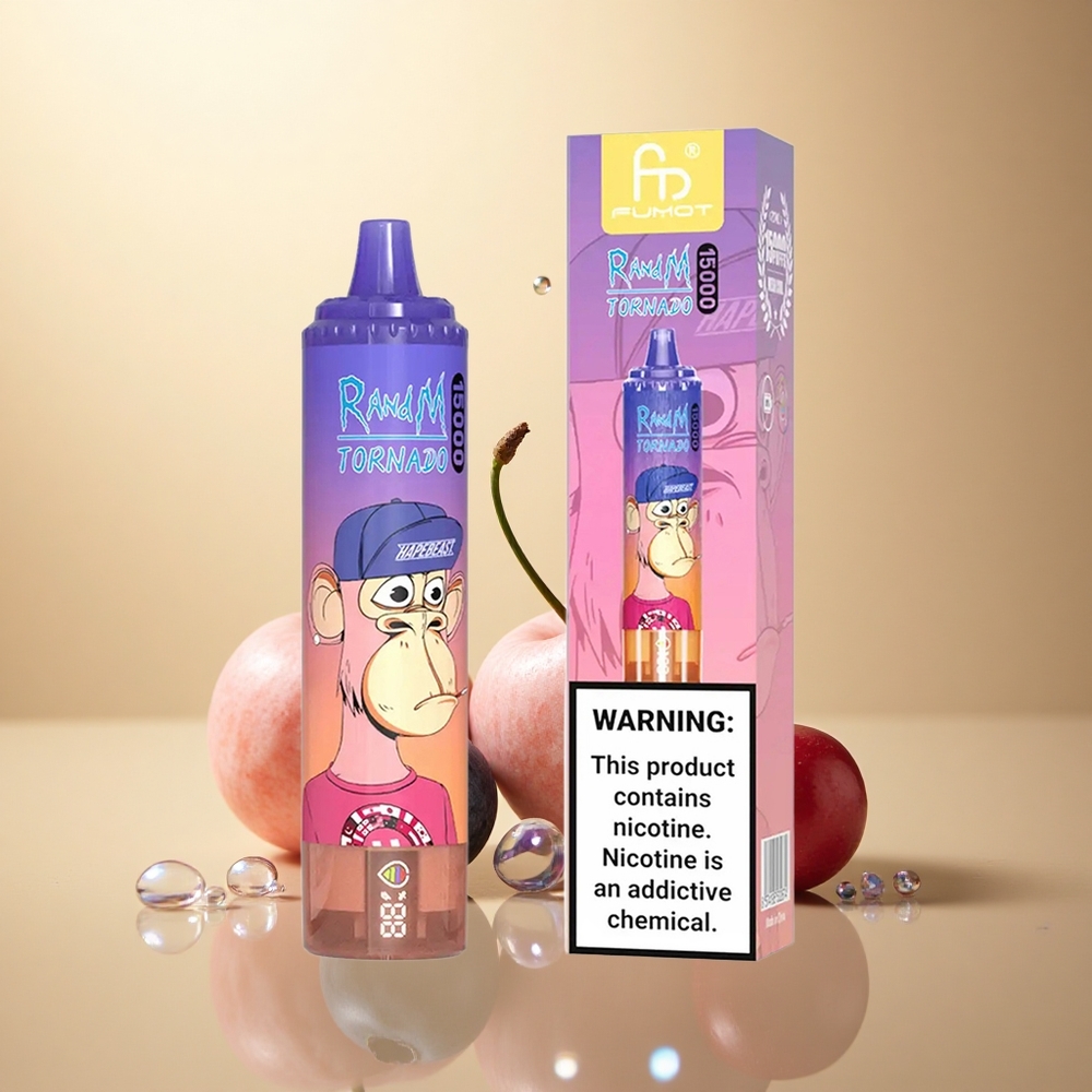 RandM Fumot Tornado 15000 Puffs ענב כחול דובדבן חמוציות 25מל 850mAh