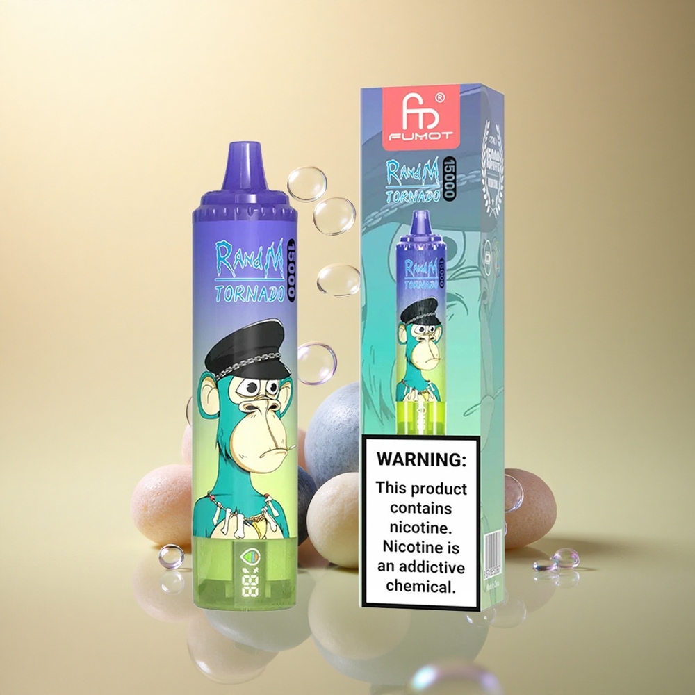 RandM Fumot Tornado 15000 Puffs בועת אוכמניות 25ml 5% ניקוטין
