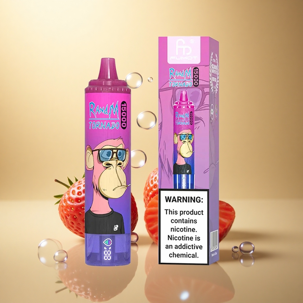 RandM Fumot Tornado 15000 Puffs תות ענב 25ml 850mAh