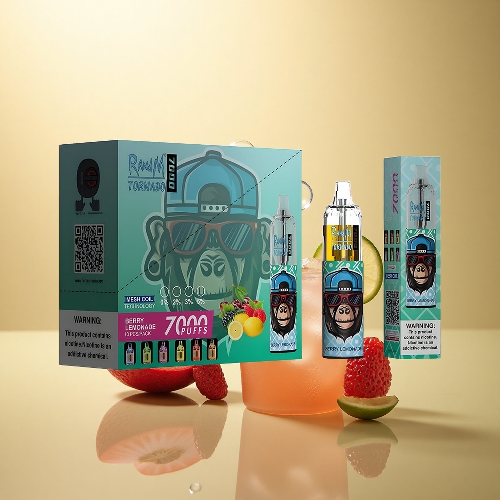 RandM Fumot Tornado 7000 Puffs לימונדת פירות עם ניקוטין 5% וסוללת 850mAh