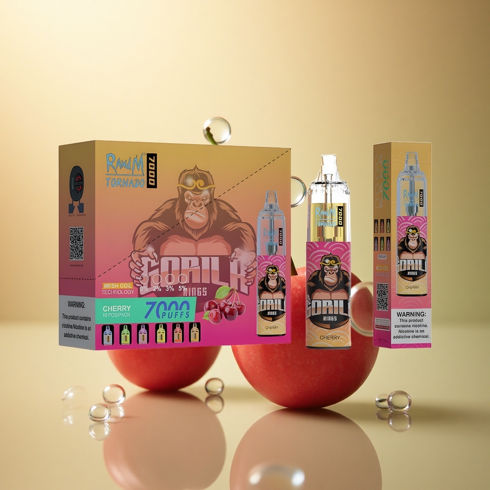RandM Fumot Tornado 7000 Puffs דובדבן עם סוללת 850mAh וניקוטין 5%