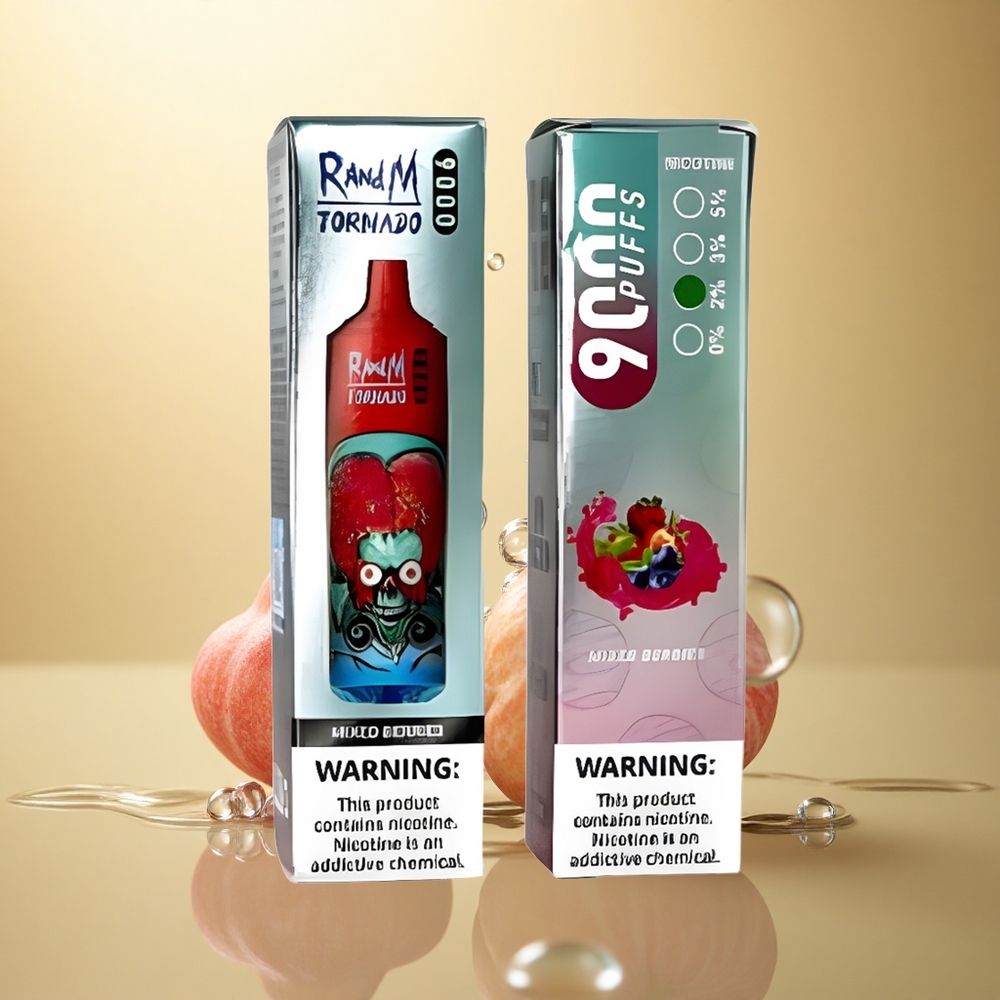 RandM Fumot Tornado 9000 Puffs ענבים מעורבים עם סוללה 850 mAh וסליל מש
