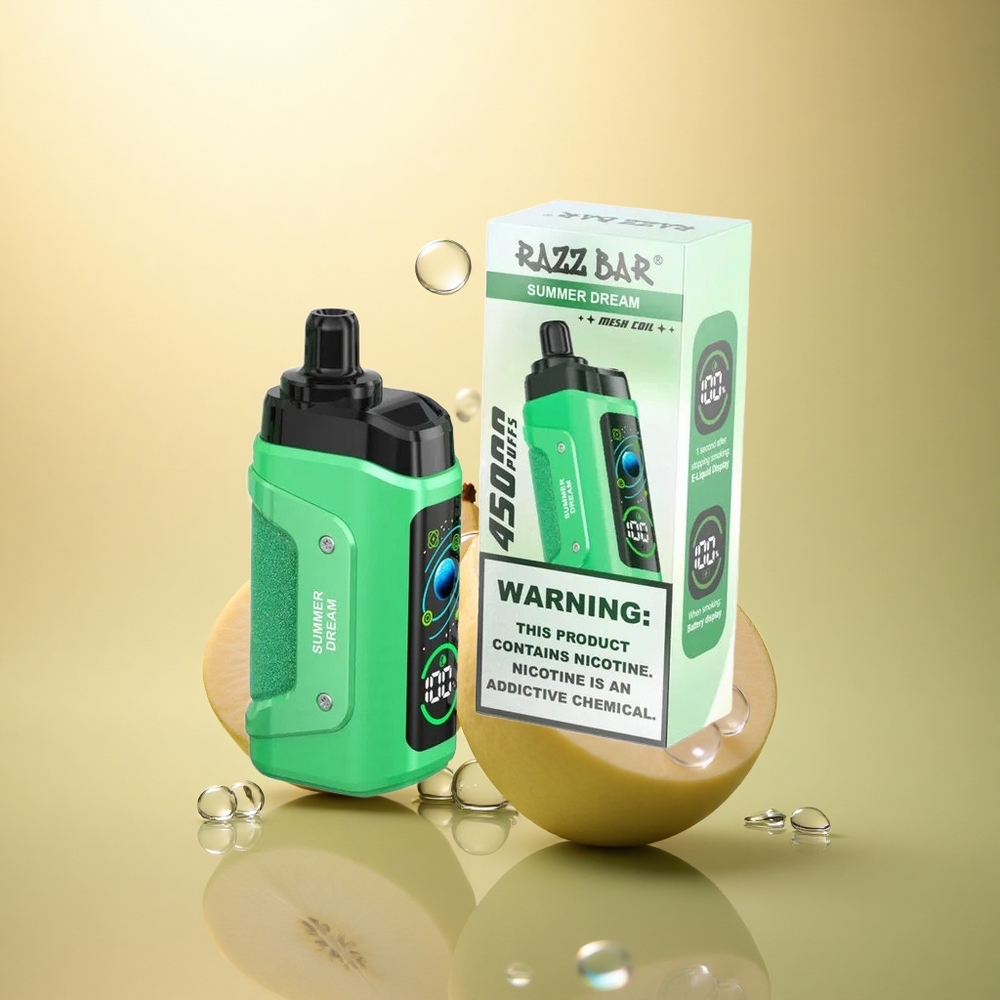 Razz Bar 45000 Puffs חלום קיץ עם סליל משוט 1.0 אוהם וניקוטין 20 מג/מל