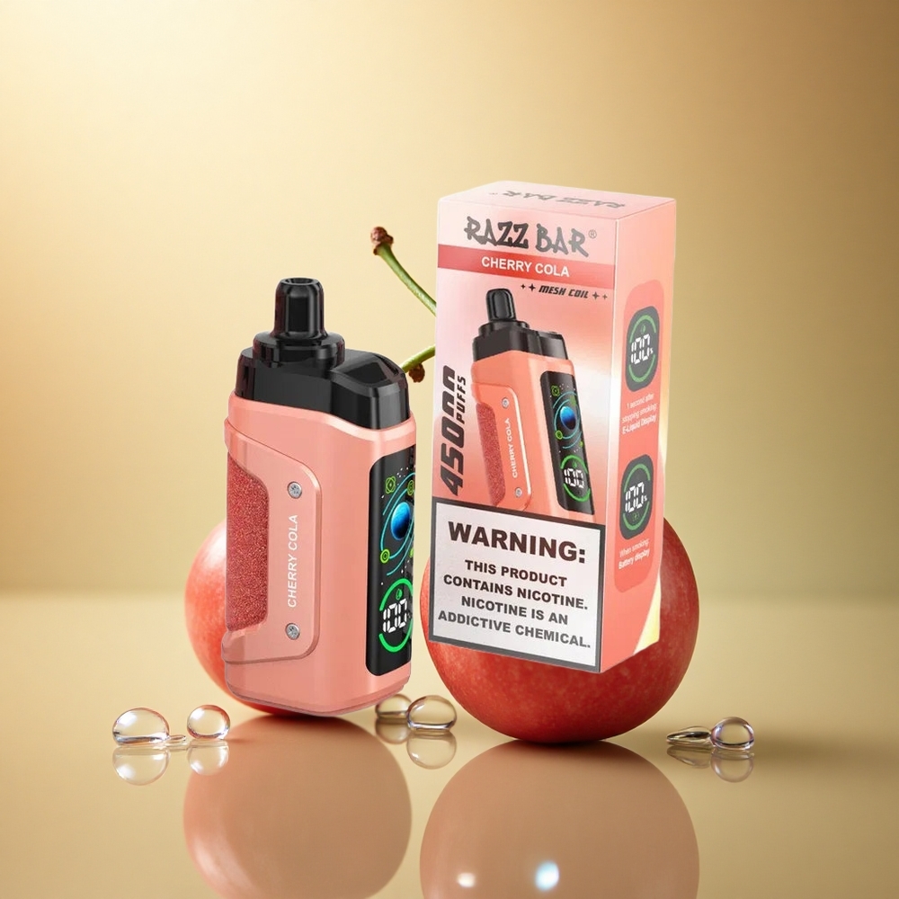 Razz Bar 45000 Puffs קולה דובדבן סליל משי 1.0 אוהם סוללת 650 mAh
