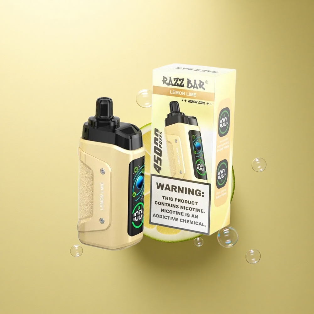 Razz Bar 45000 Puffs לימון ליים סליל 1.0 אוהם סוללה 650 mAh