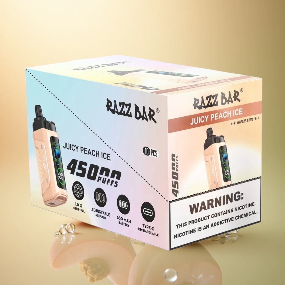 Razz Bar 45000 Puffs ענבים מתוקים קרח עם סליל 1.0 אוהם ו-650 mAh